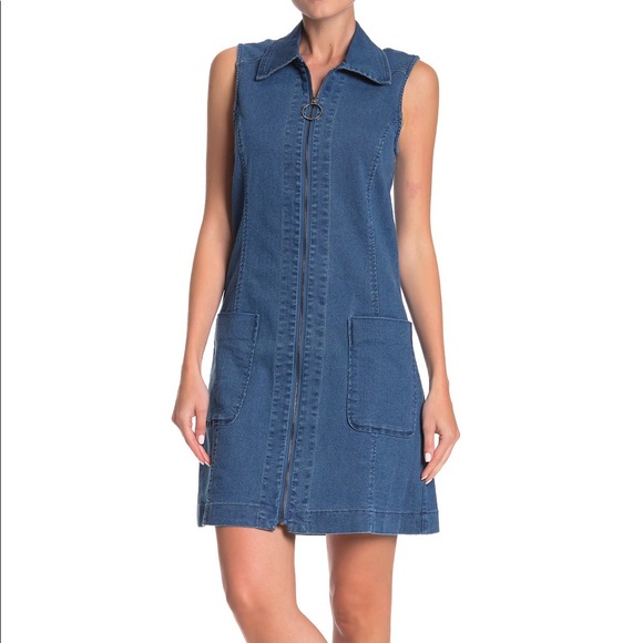 sharagano denim dress